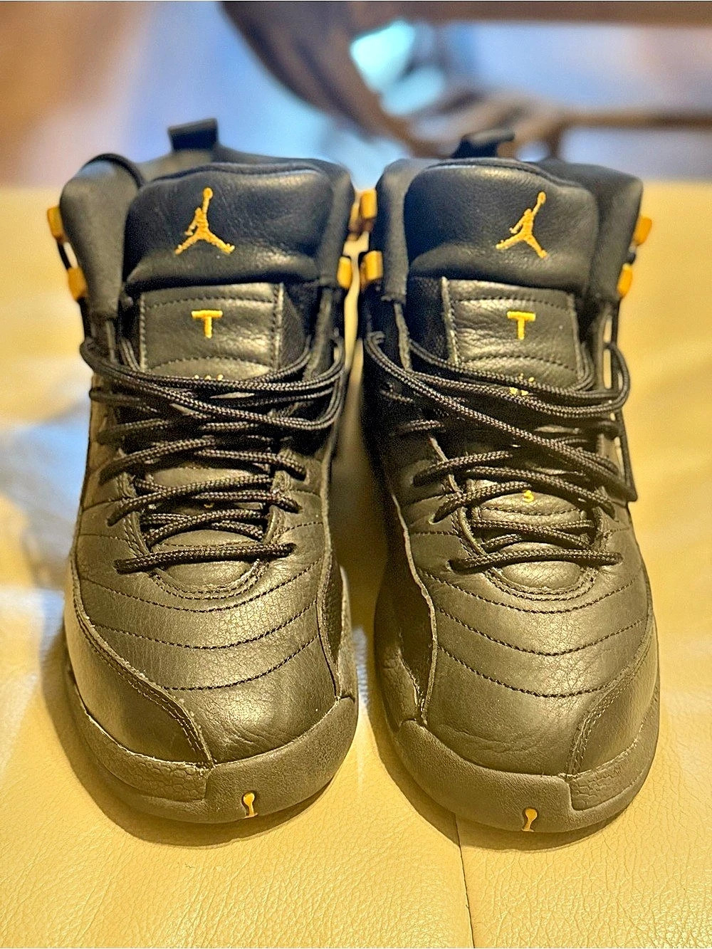 Jordan Air Jordan 12 Retro "University Gold" Sneakers Black & Gold Boys US 2.5
